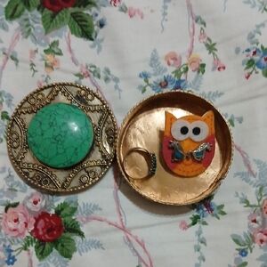 ♡Vintage Turquoise Trinket Box & Sterling Silver Earrings & Turq Sterling Ring♡